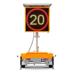 Affichage à messages variables LED solaire mobile en aluminium flexible, conçu sur mesure, pour les panneaux de limitation de vitesse - Product Image 2