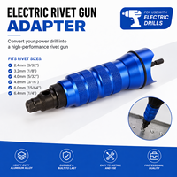 Kit d'adaptateurs professionnels pour rivets électriques industriels pour perceuses-visseuses, usage DIY, avec rivets et inserts filetés en alliage d'aluminium
