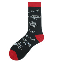 Chaussettes mi-mollet unisexes avec motif hamburgers et frites, chaussettes décontractées absorbant la transpiration