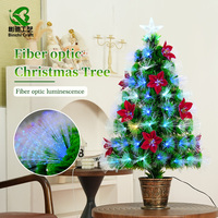 Sapin de Noël artificiel de luxe pré-éclairé de 90 cm, lumières LED multicolores, sapin de pin, décoration intérieure, haute qualité, écologique, imperméable