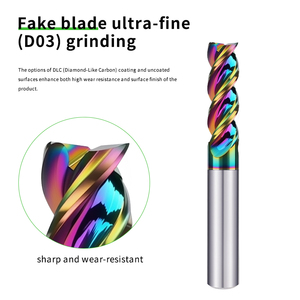 ZROYEE Solid Carbide DLC Coated 3-Flute Conventional Milling <strong>End</strong> <strong>Mill</strong> 35 Helix Angle OEM High Efficiency for Aluminum Copper - Product Image 3