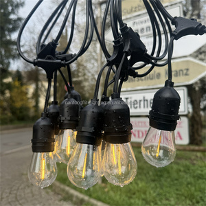 Luces colgantes impermeables de Navidad para exteriores, modelo S14 10m, 10 bombillas, cadena conectable, luces LED - Product Image 3