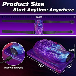 Vibratore a forma di alieno con 10 modalità, stimolatore clitorideo femminile, vibratore indossabile a forma di pene mostruoso - Product Image 3