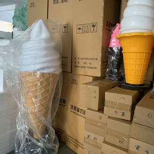 โคมไฟตั้งโต๊ะอะคริลิคดีไซน์ไอศกรีมขนาด 95 ซม. พร้อมไฟ LED เหมาะสำหรับตกแต่งร้านไอศกรีมกลางแจ้ง พร้อมสวิตช์เปิด-ปิด - Product Image 2