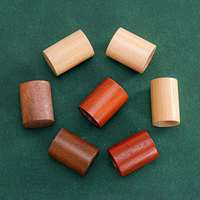 Venta al por mayor de madera real tapa de perfume forma cilíndrica tapa de botella de perfume de bambú tapa de madera negra para botella de perfume
