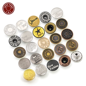 Boutons et rivets vintage en laiton KUNSHUO pour jeans, boutons en métal personnalisés avec logo pour vestes en jean - Product Image 2