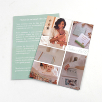 Pochette pliante personnalisée pour affiche imprimée offset, en carton, papier d'art et carton ondulé, pour dépliant et prospectus