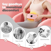 Ceinture chauffante portable Fitease pour soulager les crampes menstruelles et les douleurs de règles, 3 modes de vibration