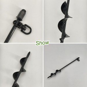 เสาแทรมโพลีนแบบขดสำหรับผูกสุนัขแคมป์ปิ้งเต็นท์เหล็กทนทาน - Product Image 5