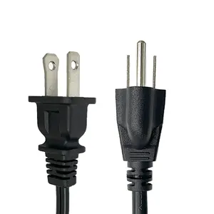 Conector 6FT 5FT SJT SPT 2.5A-20A 125V Nema 515p 115p para IEC60320 C13 C7 Conector aprovado pela UL Cabo de alimentação AC para Laptop PS3 PS4 PC