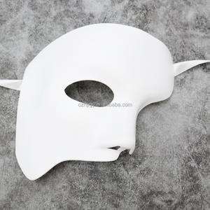 Haute qualité en plastique peint à la main fête vénitien souriant rire comédie et Targedy visage Style <span class=keywords><strong>blanc</strong></span> mascarade balle bricolage fête <span class=keywords><strong>masque</strong></span> - Product Image 3