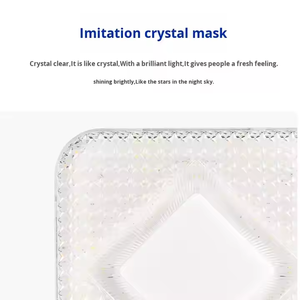 Hiện đại LED Vuông Pha Lê Đèn trần sứ tiết kiệm năng lượng <span class=keywords><strong>E27</strong></span> vít cơ sở hộ gia đình nhựa vuông ánh sáng cho AC Nguồn - Product Image 3