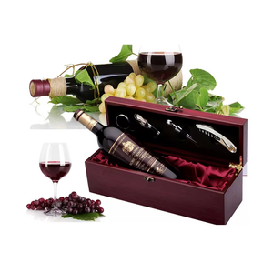 Mở rượu vang Bộ quà tặng rượu vang công cụ phụ kiện thiết lập trong hộp gỗ cho 1 chai - Product Image 6