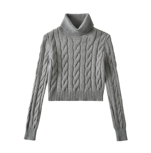 Eco-Friendly OEM ODM Winter Solid Color <b>Long</b> Sleeves Pattern <b>Man</b> Knitting <b>Cardigan</b> Custom Turtleneck Breathable Button - Product Image 1