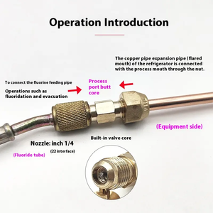 Quick Manual Fluorinated Copper Needle Valve Eco-friendly Refrigerator Parts <strong>Inflatable</strong> Joint Household Hotel Air Conditioning - Product Image 3