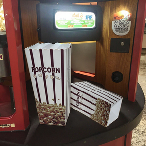 Gobelet en papier jetable à paroi simple pour popcorn, chaud ou froid, avec logo, emballage pour cinéma - Product Image 1