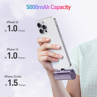 LinkPod X, Banco de Energía Portátil 2 en 1, Carga Rápida de 20W, 5000mAh, Mini 18Wh, Batería de Litio-Polímero, Enchufe Universal, Carcasa de Plástico Integrada