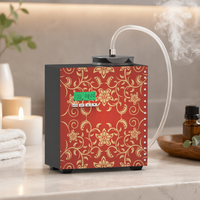 Diffuseur d'huiles essentielles 360 degrés, diffuseur d'arômes sans eau, écologique, grande capacité, télécommande, usage domestique et commercial, rouge