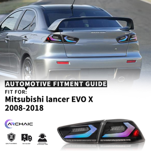Fanali posteriori arcaici per mitMitsubishi <span class=keywords><strong>Lancer</strong></span> luci posteriori a 2008 2018 EX EVO <span class=keywords><strong>Lancer</strong></span> <span class=keywords><strong>LED</strong></span> RGB luce posteriore accessori luci auto - Product Image 4