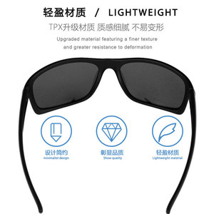 Gafas de Sol Polarizadas DUNGU con Logotipo Personalizado, Montura Cuadrada Completa, Ligeras, Duraderas, Protección UV, Unisex, para Adultos, Playa, Verano - Product Image 2