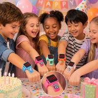 Montre électronique amusante pour enfants, avec dessin animé LED numérique, pour garçons et filles, cadeau pour enfants