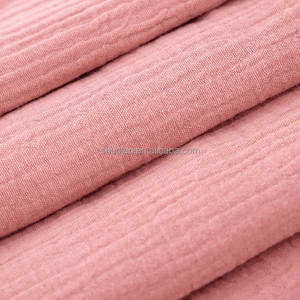 Personalizar materiales textiles tela arrugada liso teñido poliéster tejido Cey Crepe 100% tela de algodón - Product Image 2