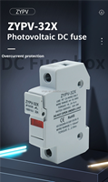 Porte-fusible solaire VINAC ZYPV à haute capacité de coupure AC 1000V 15A-32A 10x38mm en cuivre avec indicateur, à sortie axiale, à action rapide, IEC Basse Tension