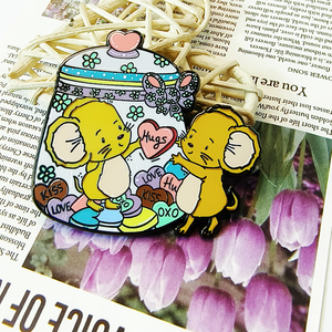 Оптовые металлические значки с логотипом на заказ от китайской фабрики: милые кошки, мультяшные животные, твердая эмаль, с шелкографией - Product Image 2