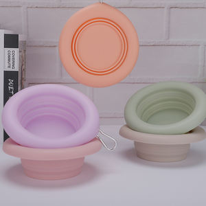 Logotipo personalizado OEM Silicone Foldable Pet <span class=keywords><strong>Bowl</strong></span>, Design de borda larga antiderrapante para comida e água, Portátil para viagens ao ar livre - Product Image 2