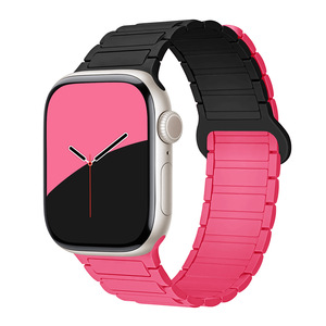 <span class=keywords><strong>Correa</strong></span> Magnética de Silicona para <span class=keywords><strong>Apple</strong></span> <span class=keywords><strong>Watch</strong></span> Ultra 3 2 49mm 46mm 45mm 44mm 42mm 41mm 40mm, <span class=keywords><strong>Compatible</strong></span> con iWatch Series 11 10 9 8 7 6 5 SE3 - Product Image 1