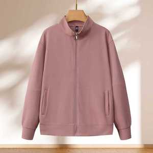 เสื้อสเวตเชิ้ตคอปกซิปสีพื้น ผ้าโพลีเอสเตอร์หนา ชุดทำงาน ชุดยูนิฟอร์มฤดูใบไม้ร่วง พิมพ์โลโก้ตามสั่ง - Product Image 2