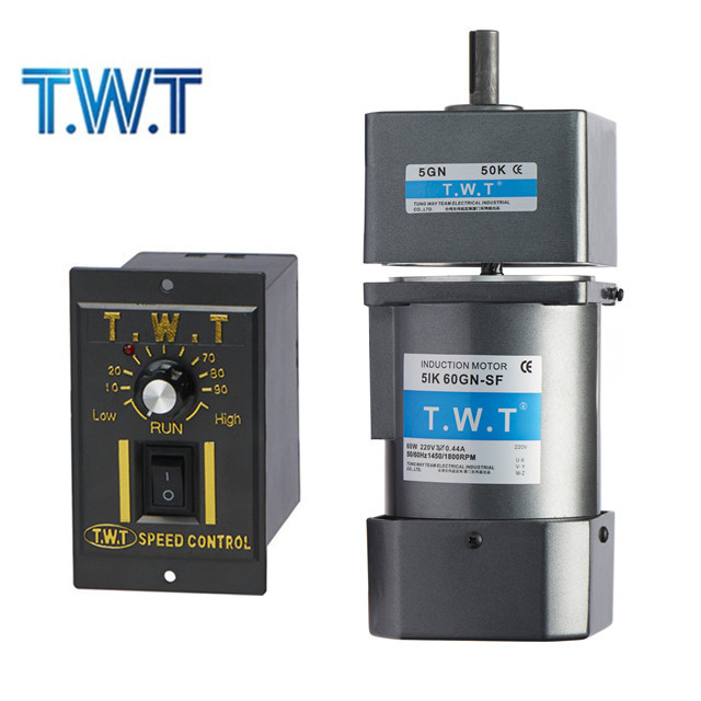 Variable Speed Drive Electrical Mini Motor Gear Motor Ac 220 v 60w Motor Speed Controller
