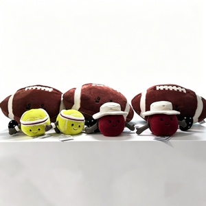 Pelota de tenis de peluche amarilla personalizada con brazos, juguete de peluche de fútbol americano marrón, juguete de peluche de fútbol americano marrón - Product Image 2