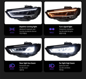 Veidt per <span class=keywords><strong>Audi</strong></span> <span class=keywords><strong>A3</strong></span> 2013-2020, Gruppo Fari Modificato con Luci Diurne a <span class=keywords><strong>LED</strong></span>, da Vecchio a Nuovo Modello S3/RS3 - Product Image 5