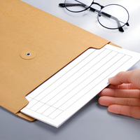 Carpeta de Archivos de Gran Capacidad, Diseño Horizontal, Fabricada con Papel Kraft Grueso, Tamaño A4, para Documentos de Oficina
