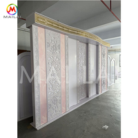 Panneau LED lumineux en PVC acrylique 3D sculpté, support de toile de fond de scène de mariage, taille personnalisée, directement de l'usine, pour banquets d'hôtel