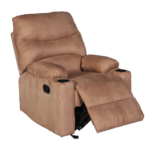 Precio barato <span class=keywords><strong>de</strong></span> tela <span class=keywords><strong>de</strong></span> gamuza <span class=keywords><strong>de</strong></span> piel sintética, <span class=keywords><strong>muebles</strong></span> <span class=keywords><strong>de</strong></span> sala <span class=keywords><strong>de</strong></span> estar <span class=keywords><strong>reclinables</strong></span> manuales individuales con portavasos - Product Image 3