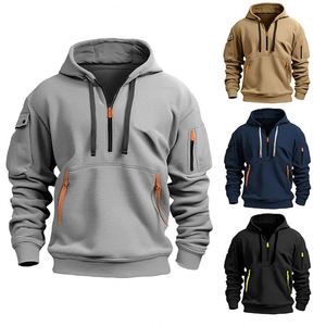 Sudadera Retro de Trabajo para Hombre 2024, Sudadera con Cierre de Cremallera, Múltiples Bolsillos, Sudadera con Capucha, Ropa Casual de Exterior - Product Image 2
