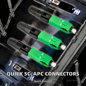 Fast SC/APC Optical Fiber <b>Connectors</b> <b>Quick</b> Assembly Indoor WiFi Network 1 Year Warranty 1260-1650nm Frequency Range - Product Image 2