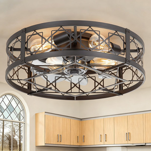 Minimalist <b>Ceiling</b> <b>Fan</b> Light Led Metal <b>Remote</b> <b>Control</b> 3 Blades Dc Motor 4 Speed For Living Room Kitchen Bedroom - Product Image 1