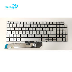 Teclado brasileño BR con retroiluminación plateada para <span class=keywords><strong>Dell</strong></span> <span class=keywords><strong>Inspiron</strong></span> 15 5590 5584 <span class=keywords><strong>5502</strong></span> - Product Image 1