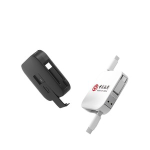 Retractable Data Cable With Phone Stand Type C Fast Charging Cable Storage Black And <b>White</b> 60g - Product Image 2