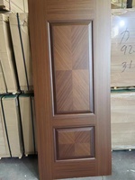 Porte en HDF moulé, moderne, résistante au vent, pour usage hôtelier, finition intérieure en mélamine