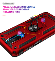 IVANHOE – coque de téléphone antichoc avec anneau de doigt pour XIAOMI Redmi Note 9 9S 8 8T Pro K30 10 CC9