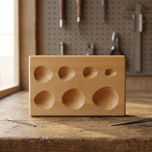 Eagle Jewelry Equipment Wood Dapping Block-Kit de suministros de joyería en forma de pera - Product Image 2