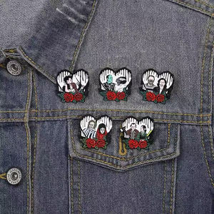 Broche de Metal gótico de novia Zombie, Pin de hierro fundido para bolsas de ropa para Halloween, Navidad, Pascua, graduación con tema de hadas - Product Image 2