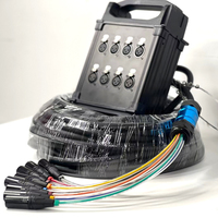 OEM usine professionnelle 4/6/8 canaux multiconducteurs xlr mâle à xlr femelle câble audio serpent avec boîtier de scène