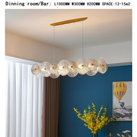 Lustre suspendu en verre et fer forgé finition or, style nordique moderne de luxe, pour usage intérieur, restaurants, centres commerciaux, hôtels, salons