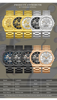 Montre-bracelet à forme irrégulière, montre squelette, marque T-Winner, bracelet en acier, montres mécaniques automatiques OEM pour hommes