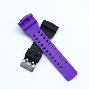 <span class=keywords><strong>Correa</strong></span> de Resina TPU Brillante de Dos Tonos de 16 mm, Diseño Deportivo Impermeable, Compatible con Relojes GA100 GA110 GD100 GD120 G8900 - Product Image 5